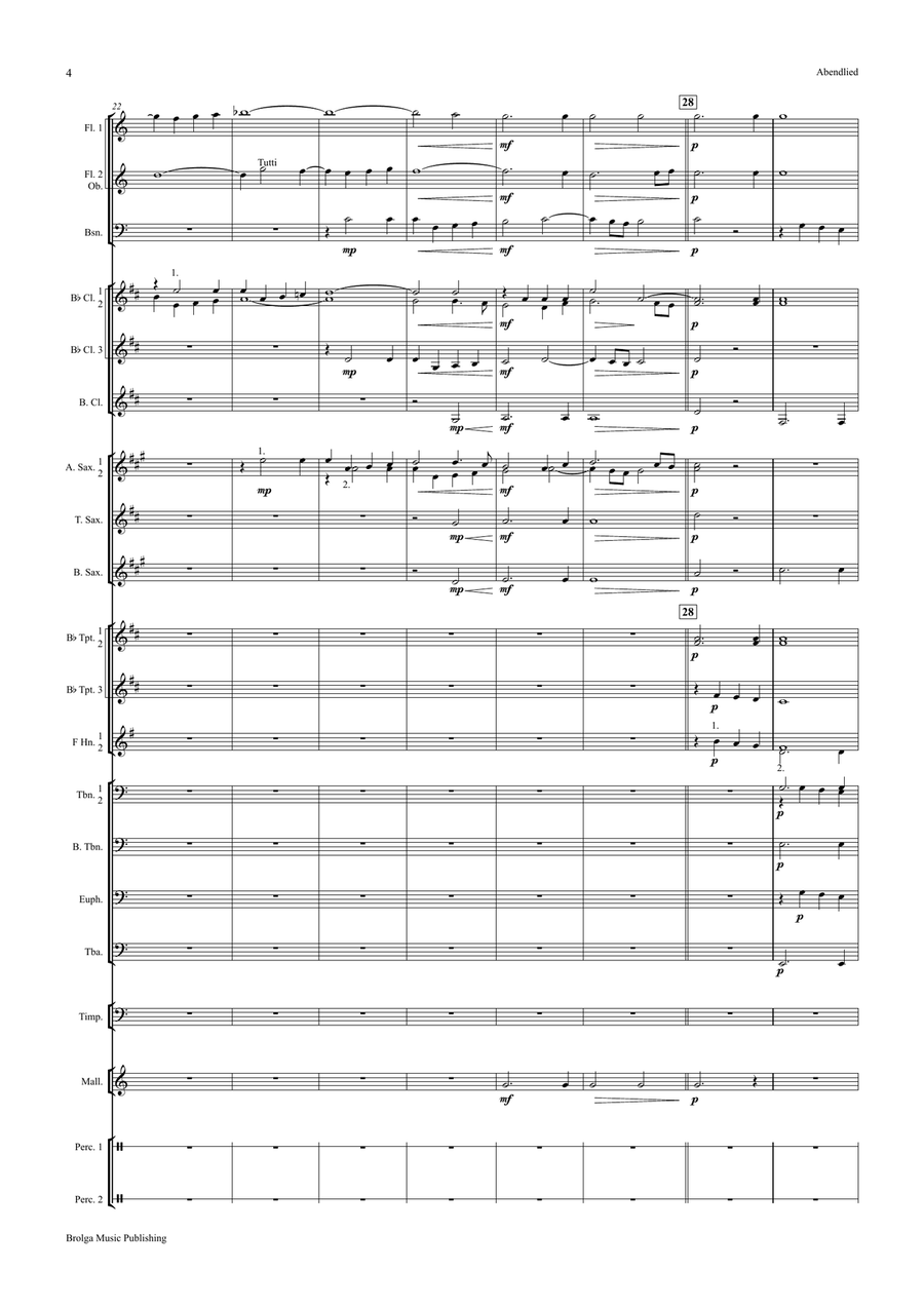 Abendlied (Rheinberger) Abendlied (Rheinberger) Concert Band scores gallery preview page 6
