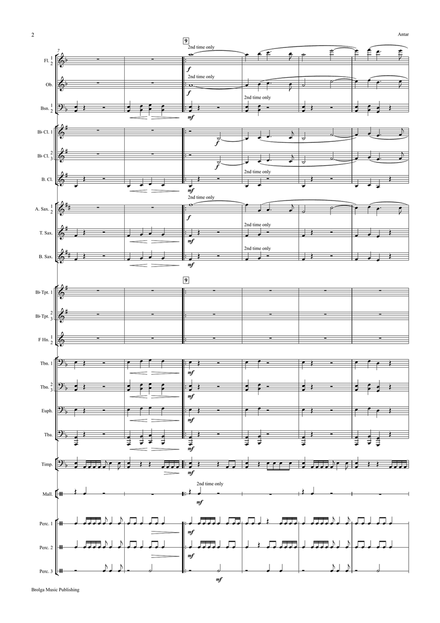 Antar: The Warrior Poet Antar: The Warrior Poet Concert Band scores gallery preview page 3