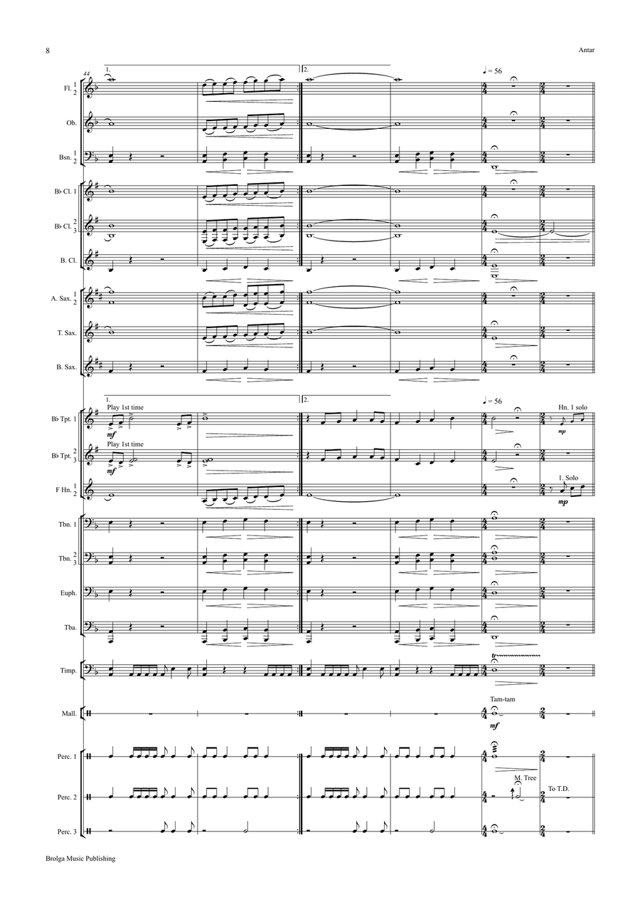 Antar: The Warrior Poet (score only) Concert Band scores gallery preview page 9