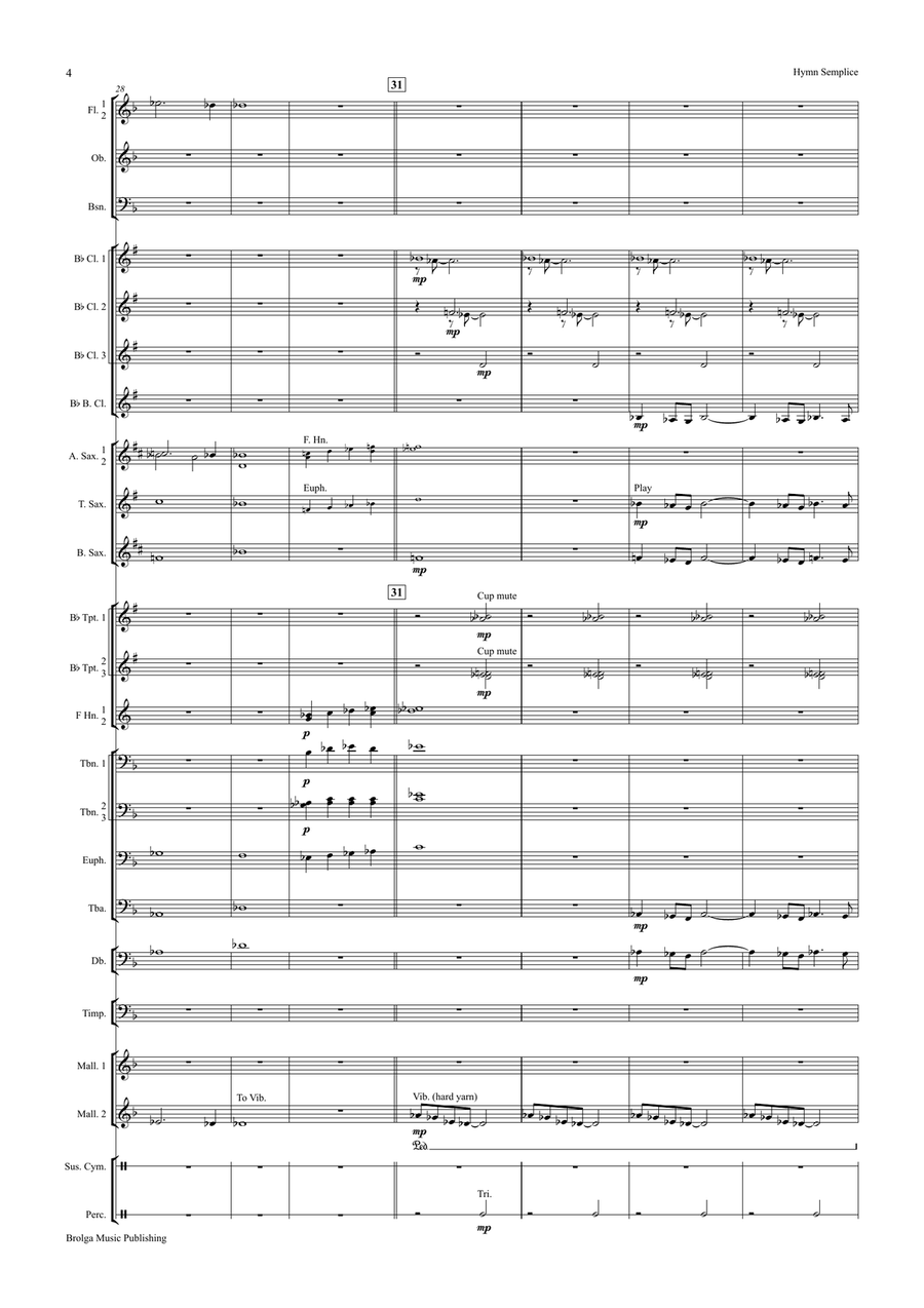 Hymn Semplice Hymn Semplice Concert Band scores gallery preview page 5