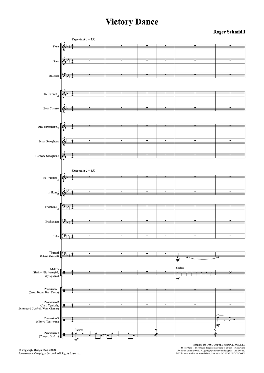 Victory Dance Victory Dance Concert Band scores gallery preview page 2