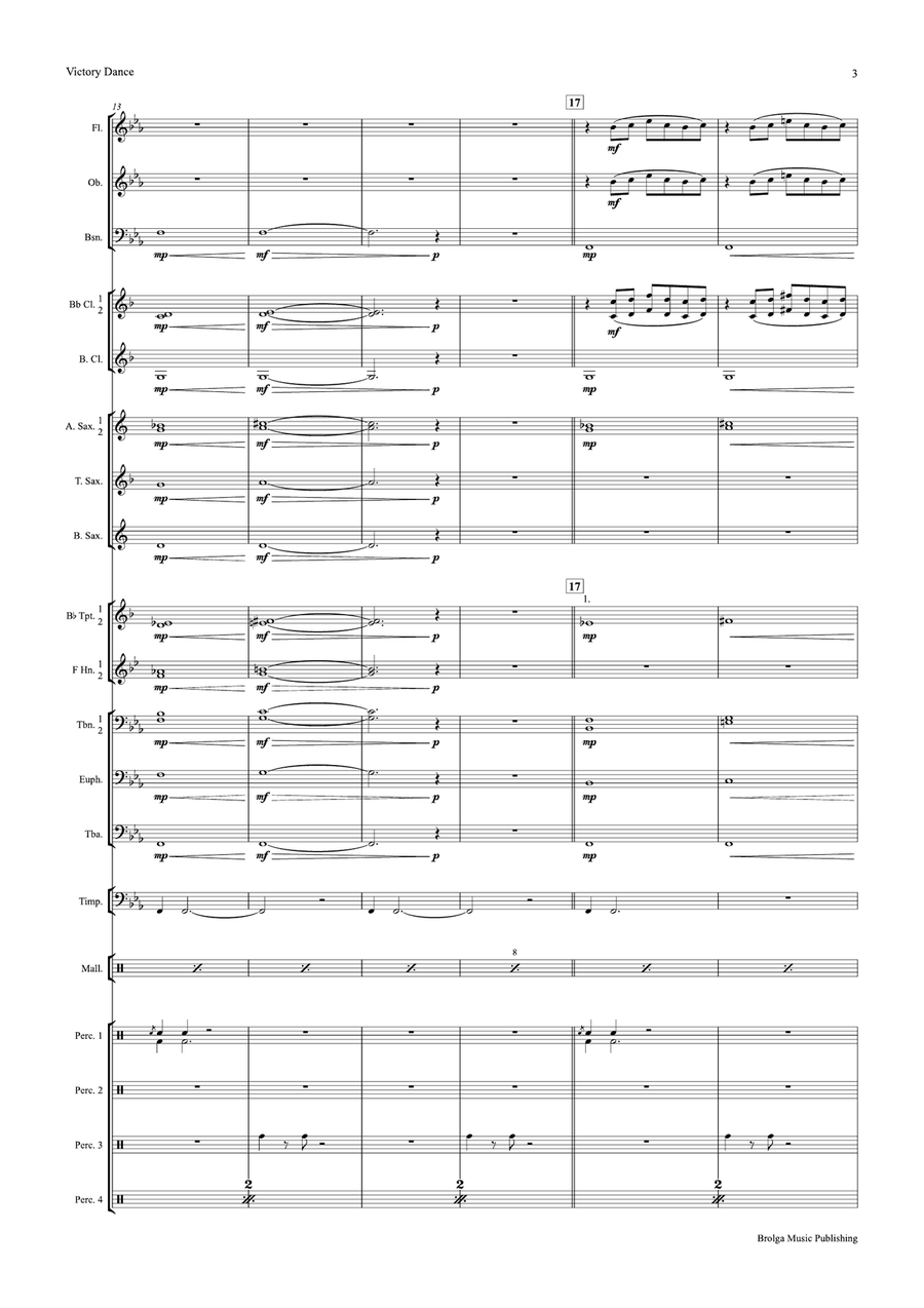 Victory Dance Victory Dance Concert Band scores gallery preview page 4