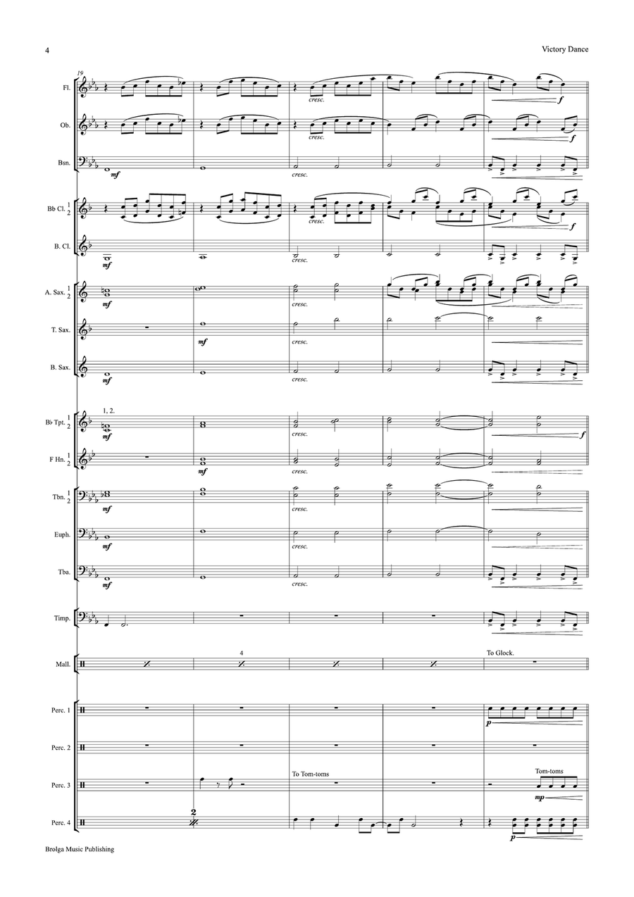 Victory Dance Victory Dance Concert Band scores gallery preview page 5