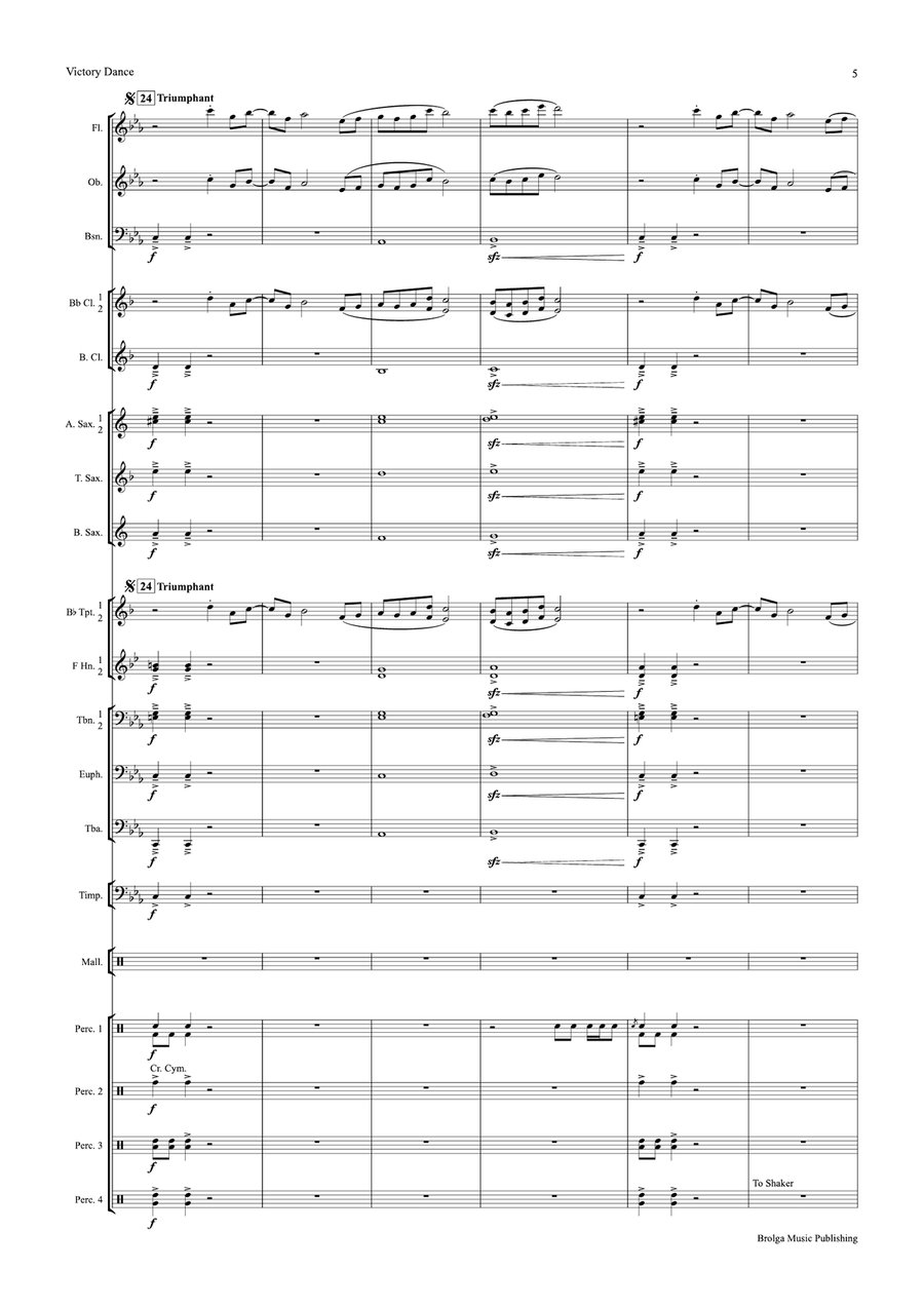 Victory Dance Victory Dance Concert Band scores gallery preview page 6