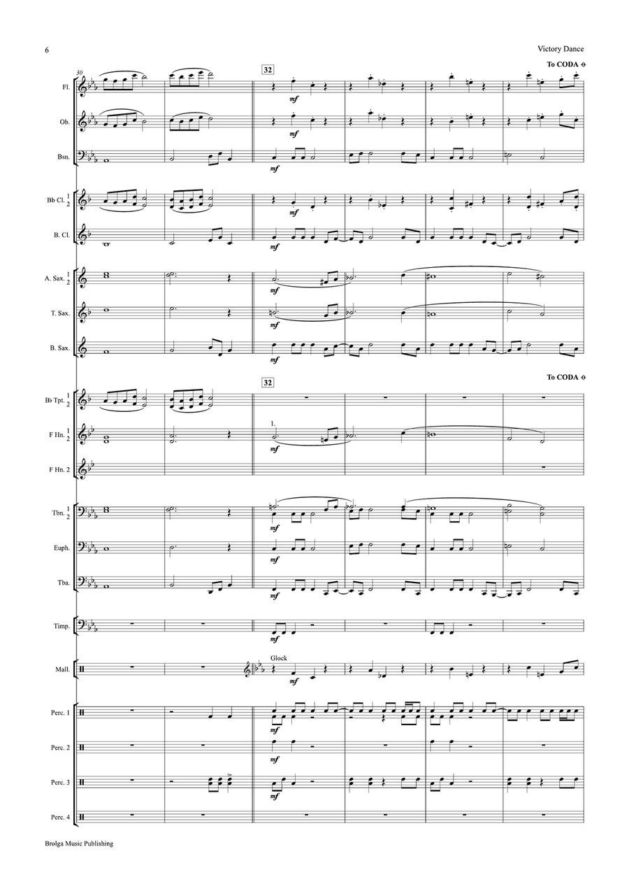 Victory Dance Victory Dance Concert Band scores gallery preview page 7