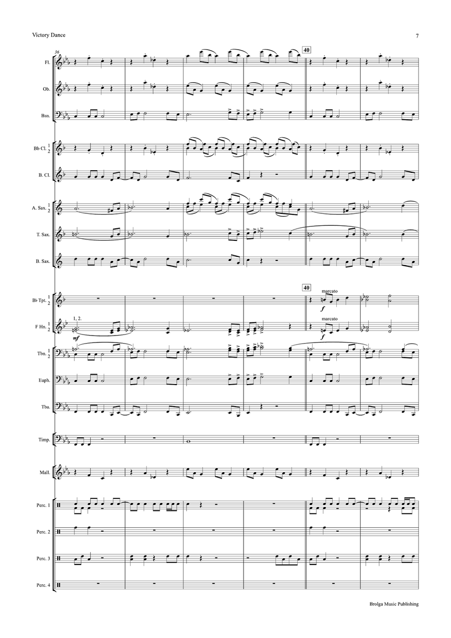 Victory Dance Victory Dance Concert Band scores gallery preview page 8