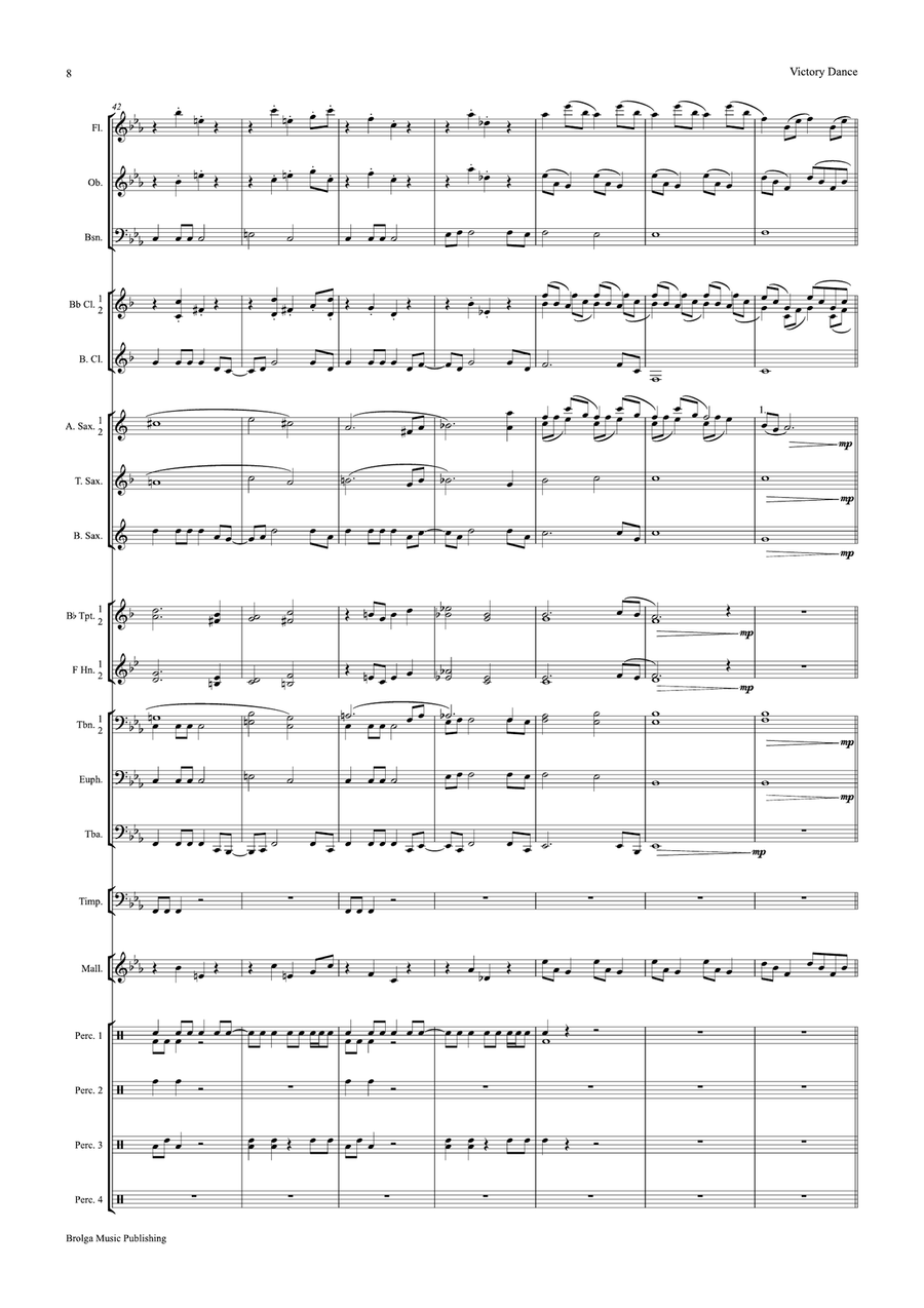 Victory Dance Victory Dance Concert Band scores gallery preview page 9