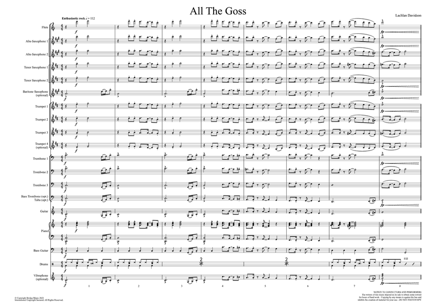 All the Goss (score) All the Goss (score) Jazz Ensemble scores gallery preview page 2