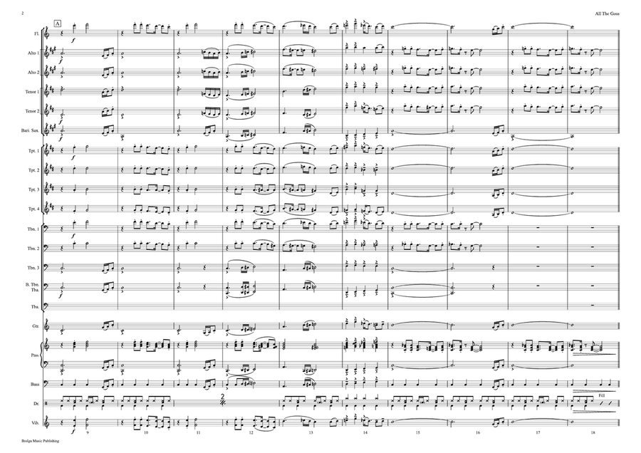 All the Goss (score) All the Goss (score) Jazz Ensemble scores gallery preview page 3
