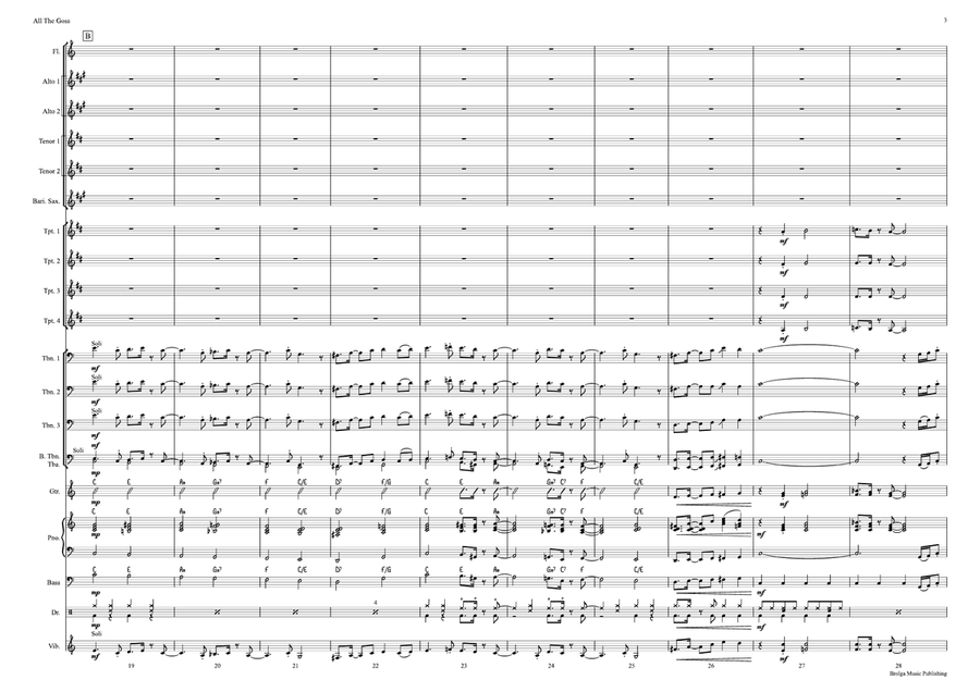 All the Goss (score) All the Goss (score) Jazz Ensemble scores gallery preview page 4