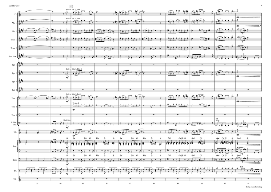 All the Goss (score) All the Goss (score) Jazz Ensemble scores gallery preview page 6