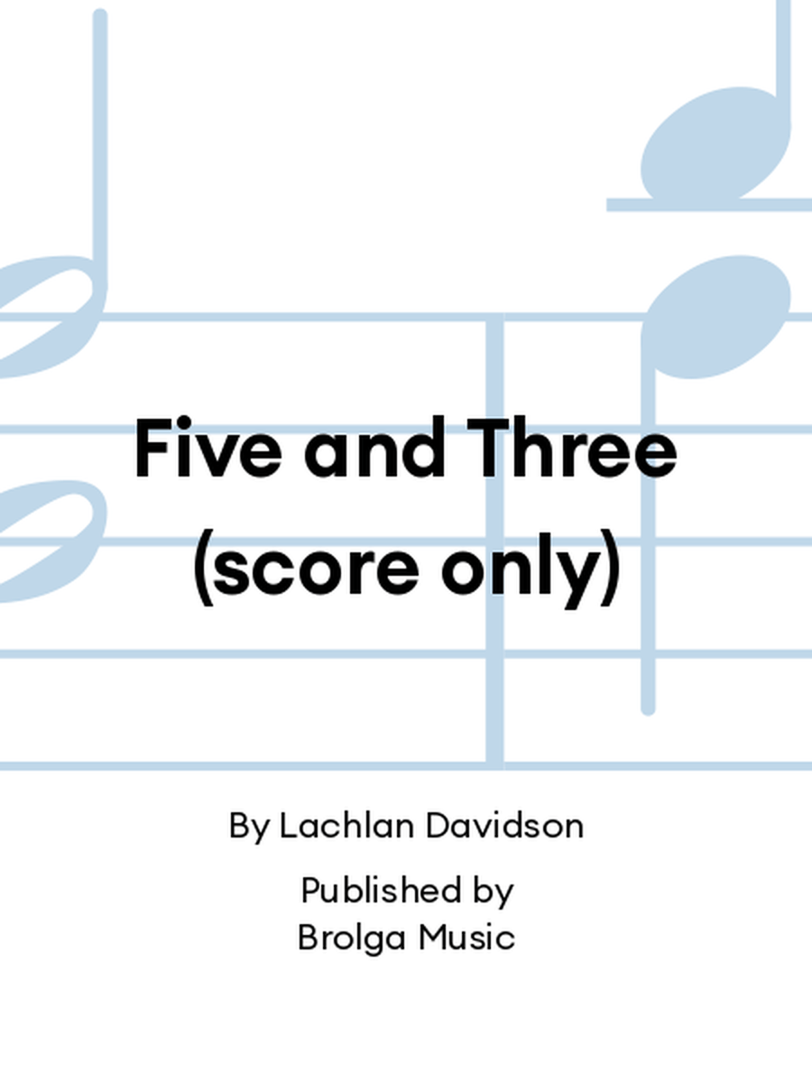 Five and Three (score only) Jazz Ensemble scores gallery preview page 1