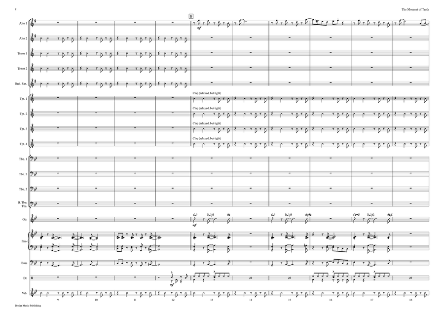 The Moment of Truth (score only) Jazz Ensemble scores gallery preview page 3