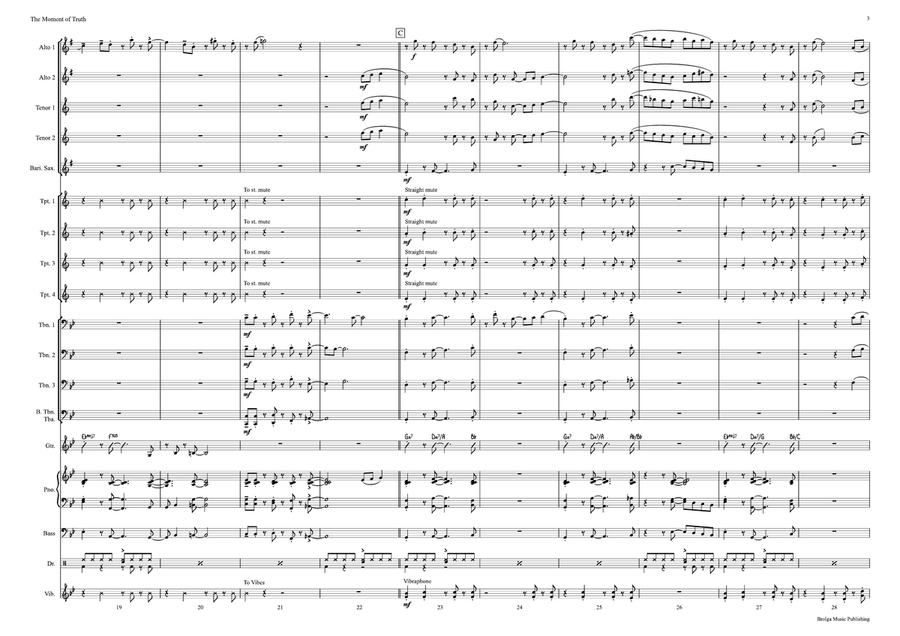 The Moment of Truth (score only) Jazz Ensemble scores gallery preview page 4