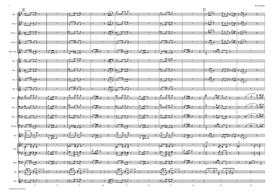 Stix and Out (score only) Jazz Ensemble scores gallery preview page 3