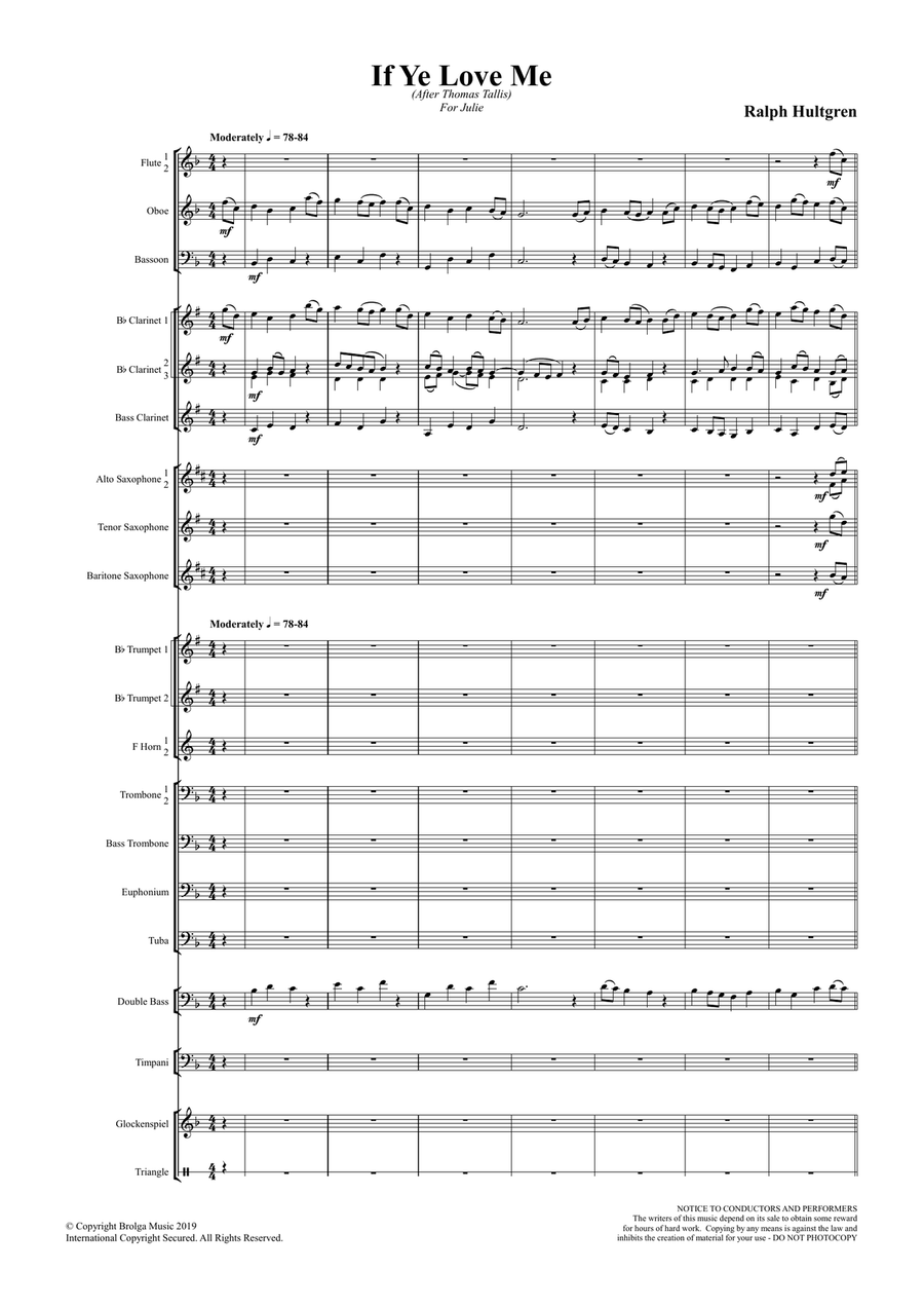 If Ye Love Me If Ye Love Me Concert Band scores gallery preview page 2
