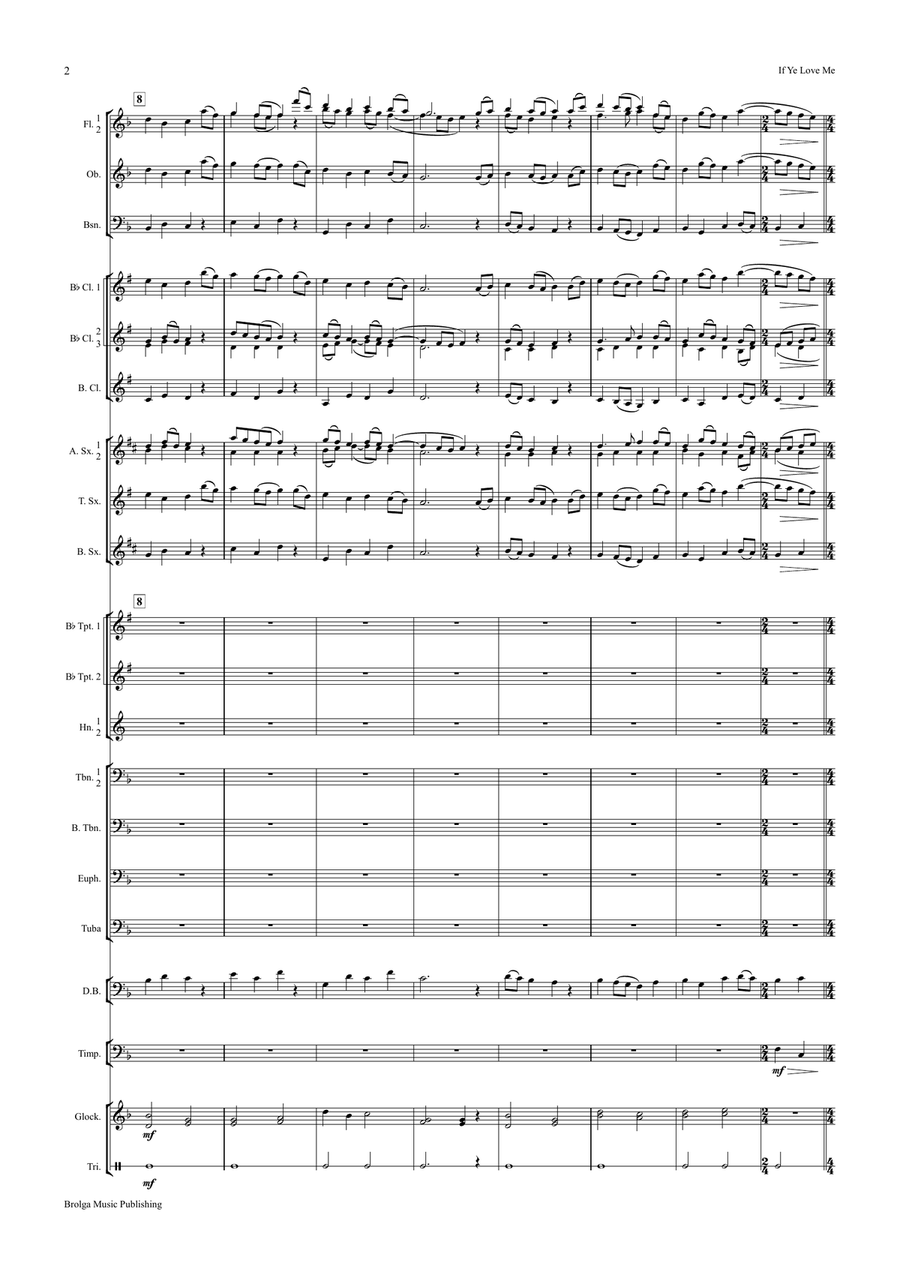 If Ye Love Me If Ye Love Me Concert Band scores gallery preview page 3