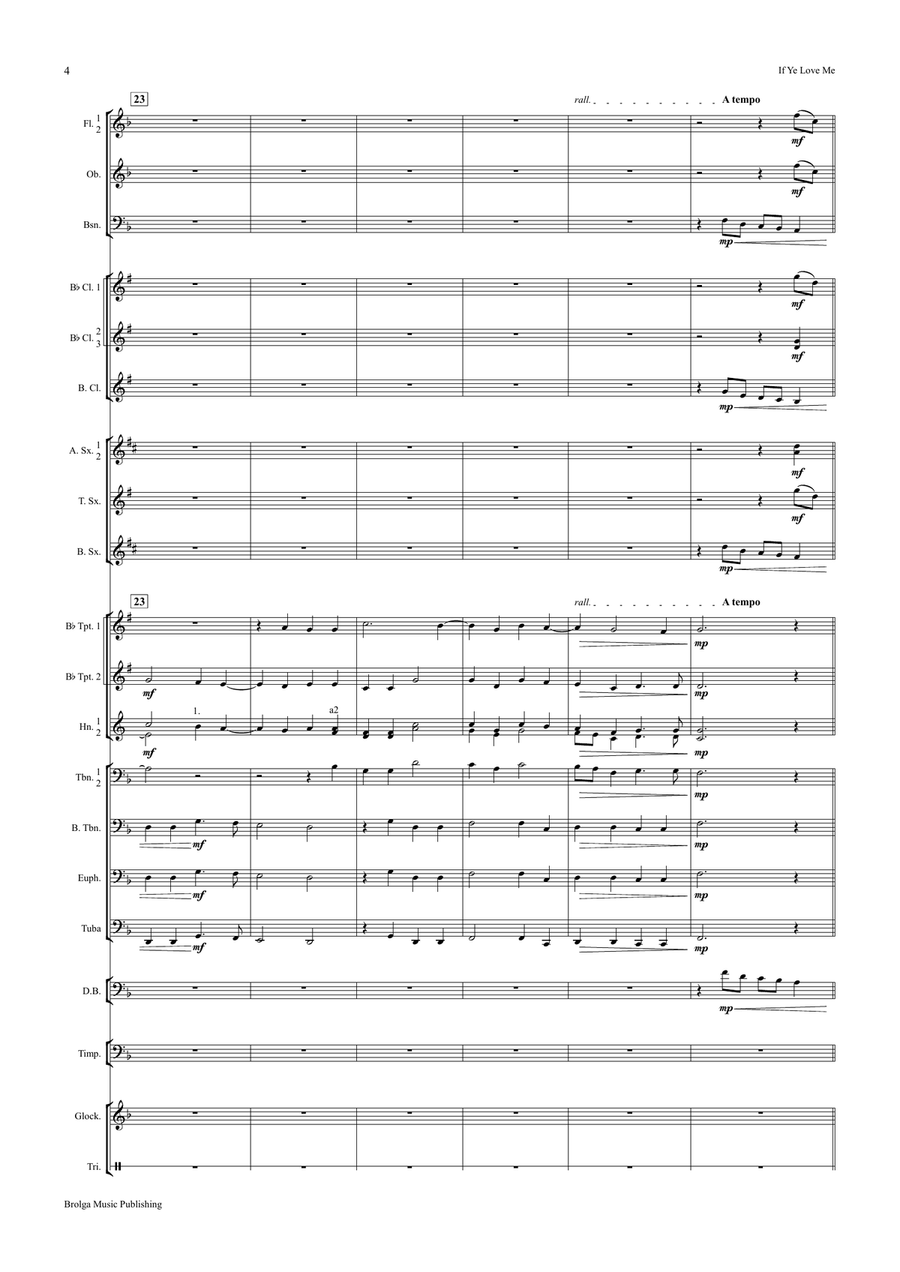 If Ye Love Me If Ye Love Me Concert Band scores gallery preview page 5