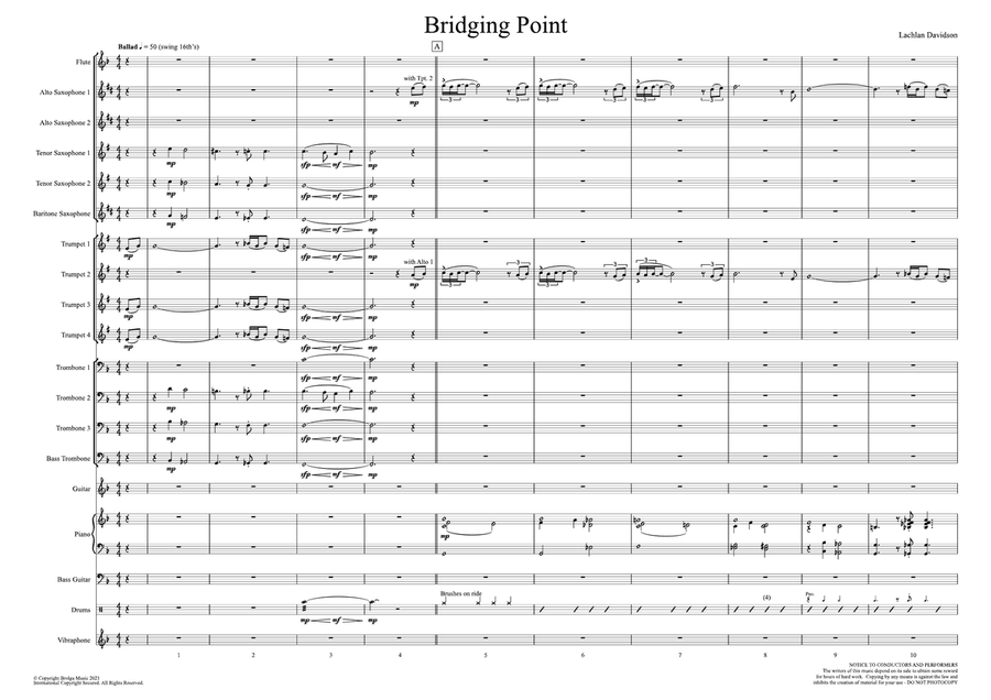 Bridging Point (score only) Jazz Ensemble scores gallery preview page 2