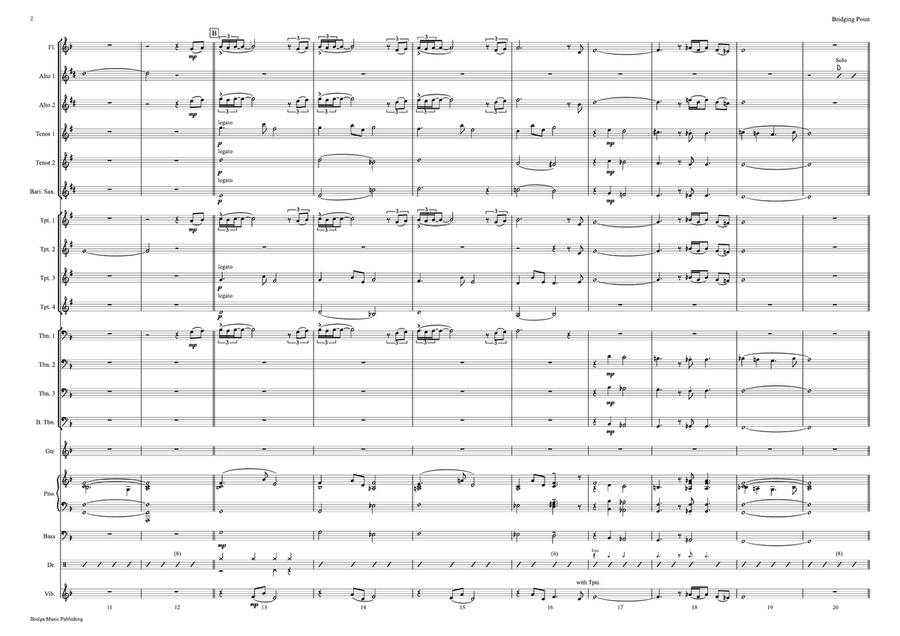 Bridging Point (score only) Jazz Ensemble scores gallery preview page 3