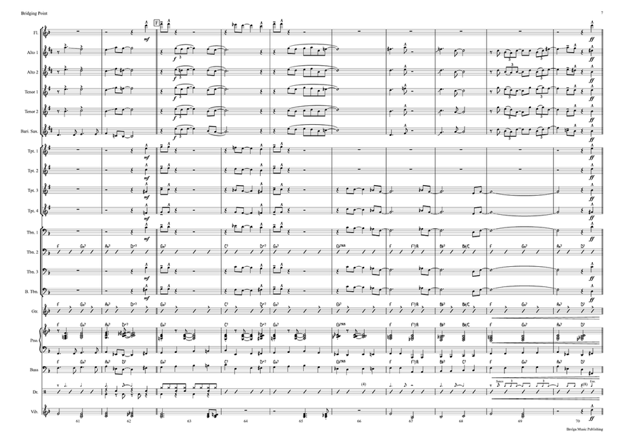 Bridging Point (score only) Jazz Ensemble scores gallery preview page 8
