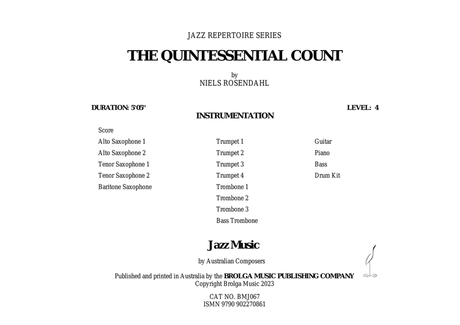 The Quintessential Count (score only) Jazz Ensemble scores gallery preview page 2