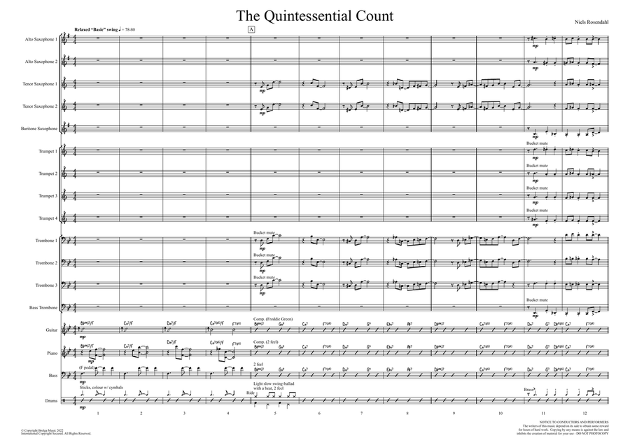 The Quintessential Count (score only) Jazz Ensemble scores gallery preview page 3