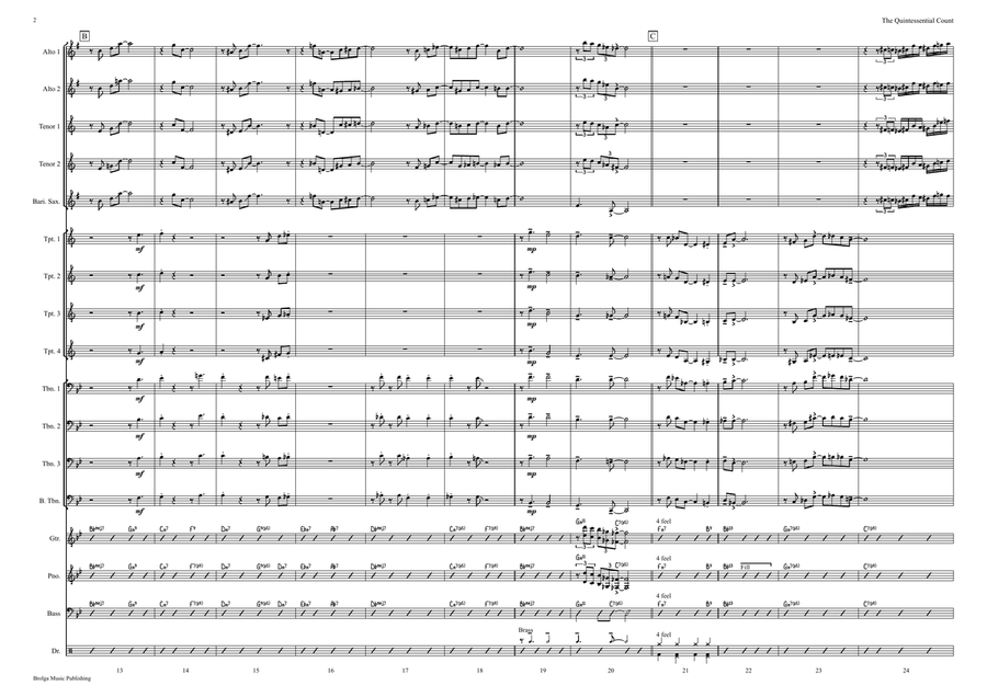 The Quintessential Count (score only) Jazz Ensemble scores gallery preview page 4