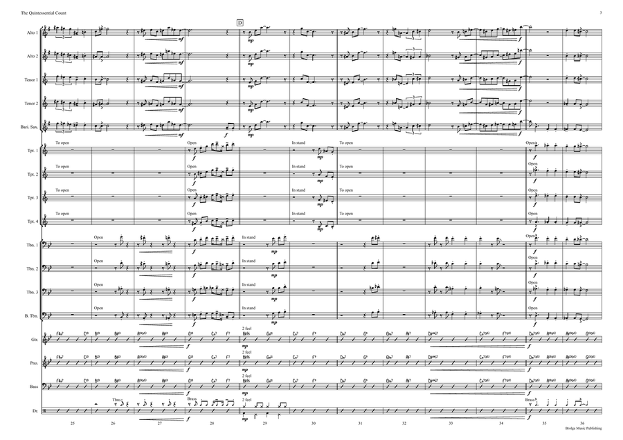The Quintessential Count (score only) Jazz Ensemble scores gallery preview page 5