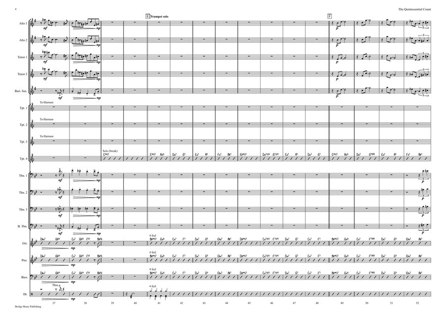 The Quintessential Count (score only) Jazz Ensemble scores gallery preview page 6