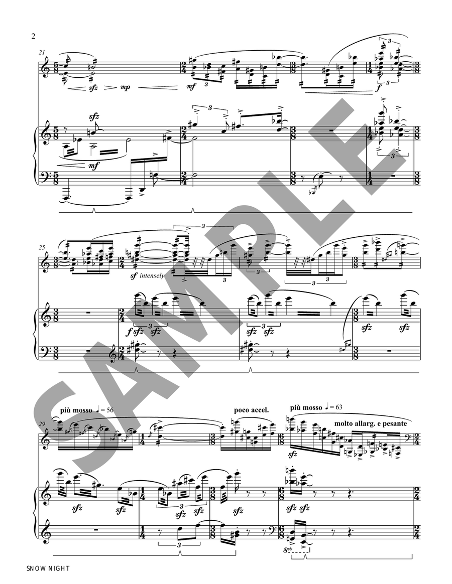 Snow Night Snow Night Piano scores gallery preview page 3