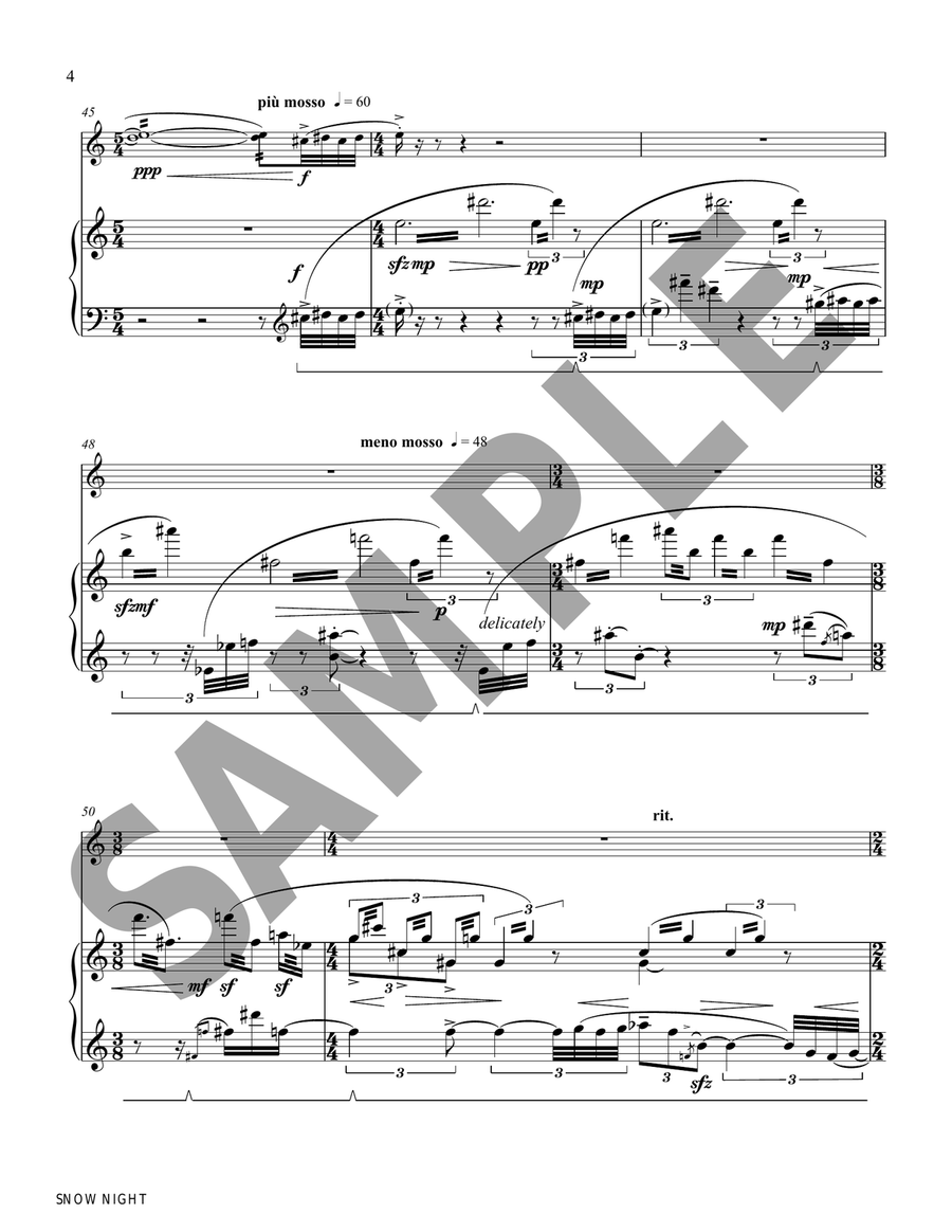 Snow Night Snow Night Piano scores gallery preview page 5
