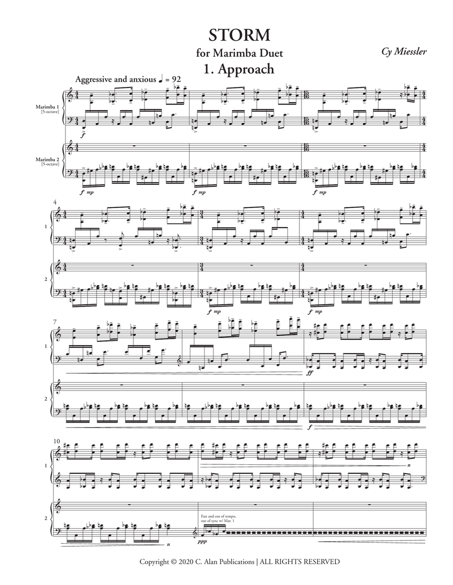 Storm (score only) Storm (score only) Marimba scores gallery preview page 2
