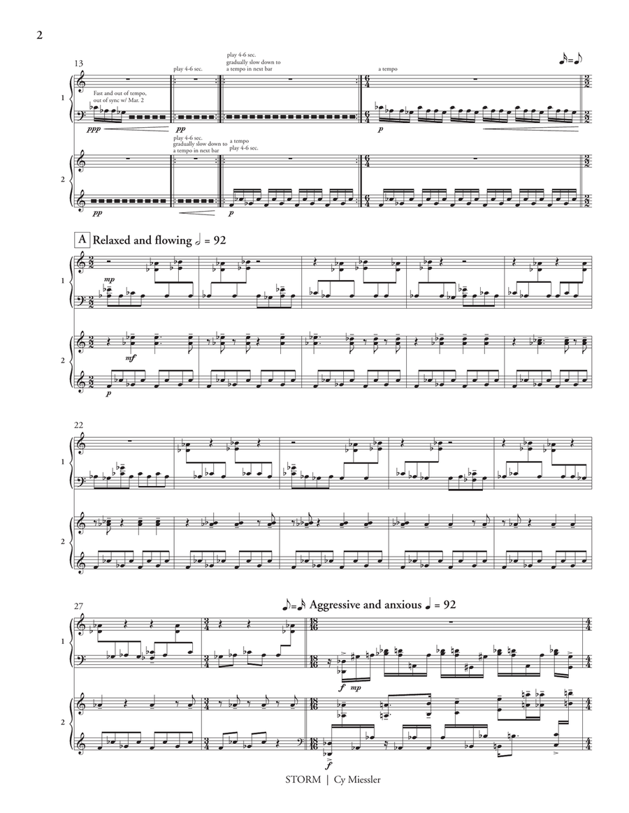 Storm (score only) Storm (score only) Marimba scores gallery preview page 3