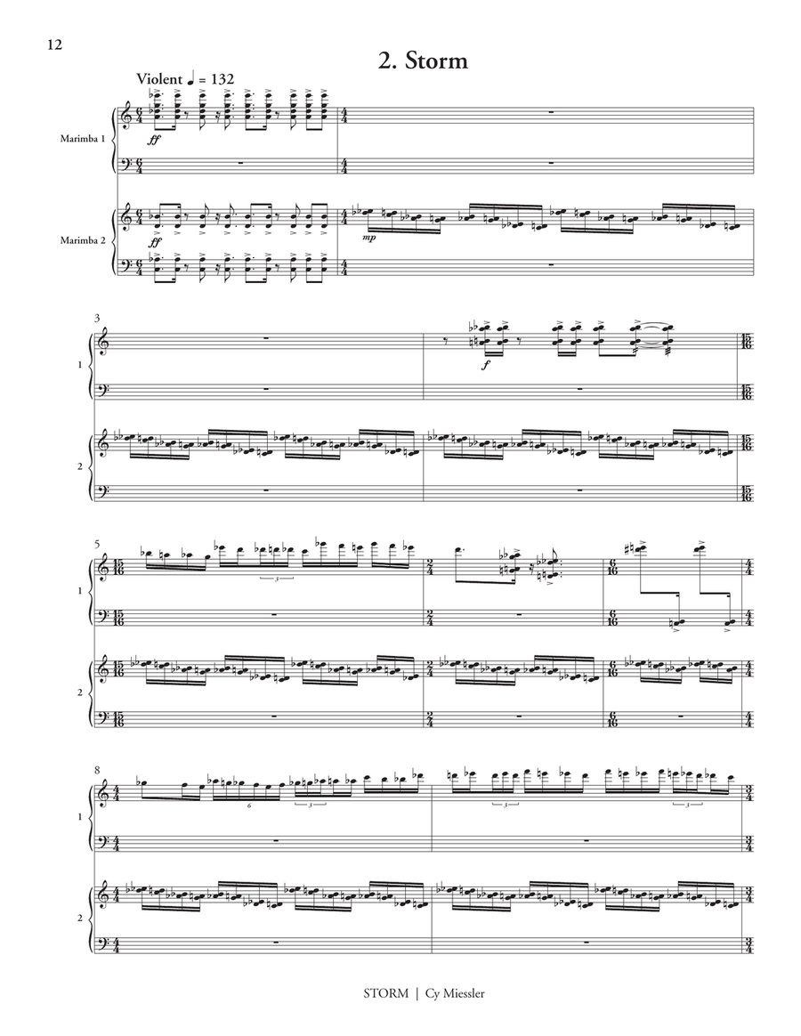Storm (score only) Storm (score only) Marimba scores gallery preview page 6