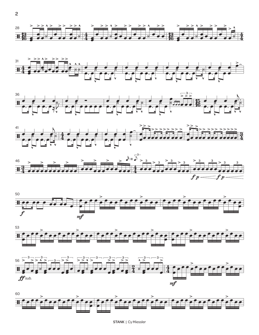Stank Stank Percussion scores gallery preview page 3