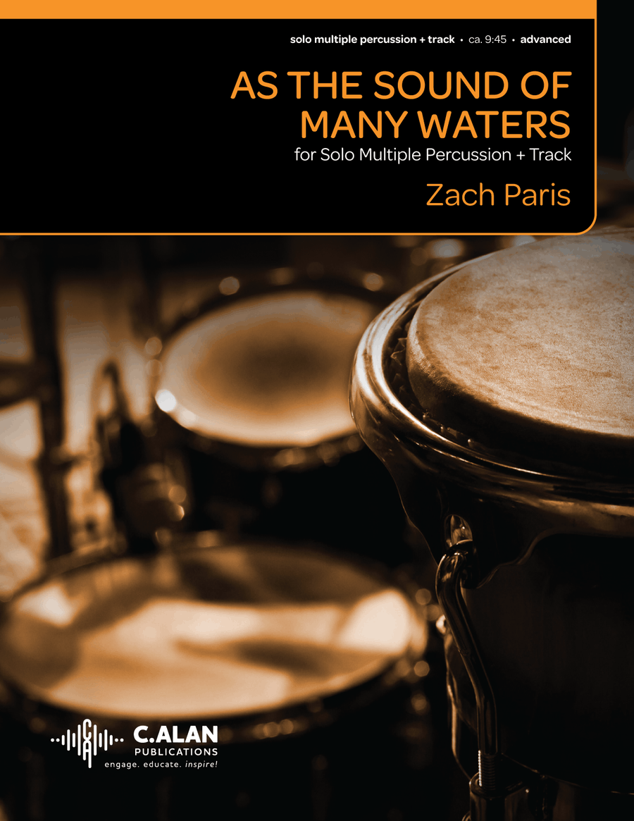 As the Sound of Many Waters Percussion scores gallery preview page 1