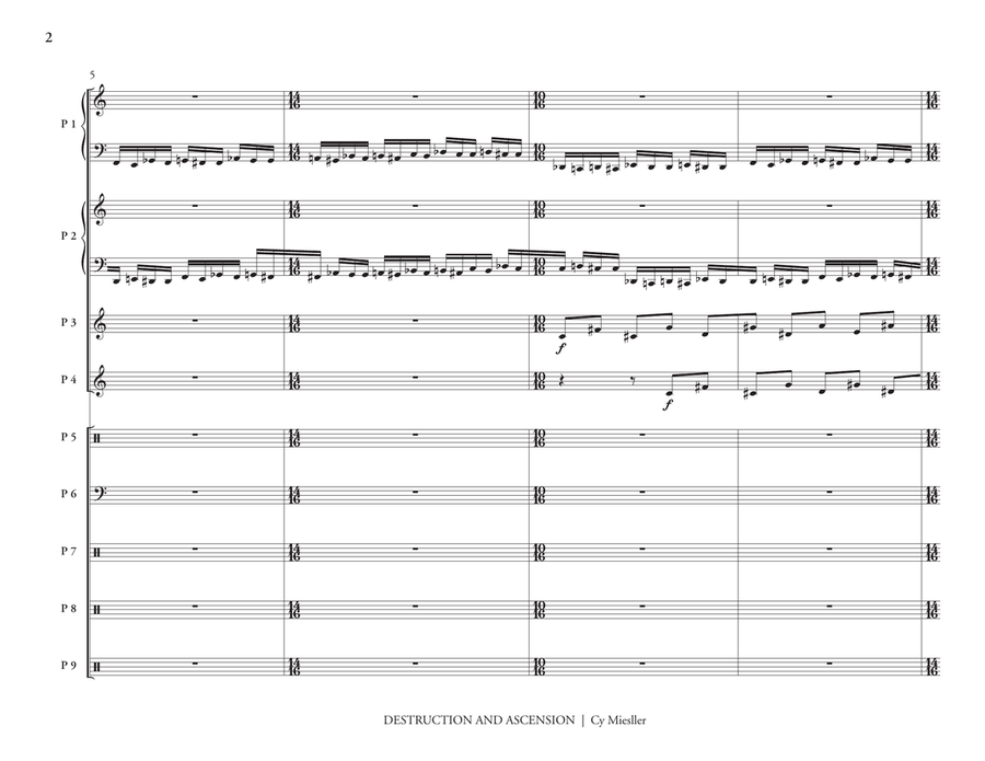 Destruction & Ascension Destruction & Ascension Percussion Ensemble scores gallery preview page 3