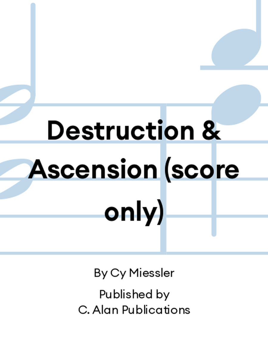 Destruction & Ascension (score only) Percussion Ensemble scores gallery preview page 1