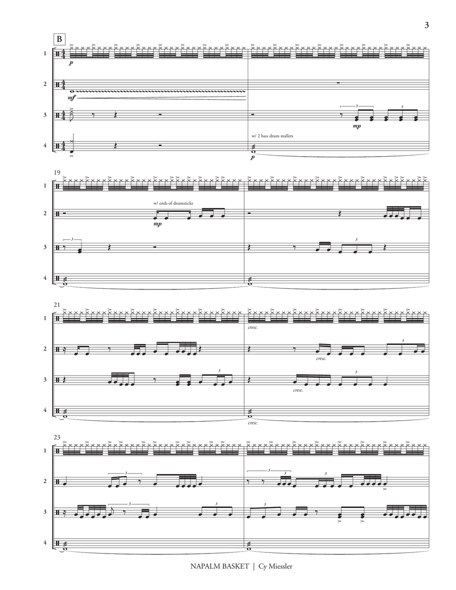 Napalm Basket Napalm Basket Percussion Ensemble scores gallery preview page 6