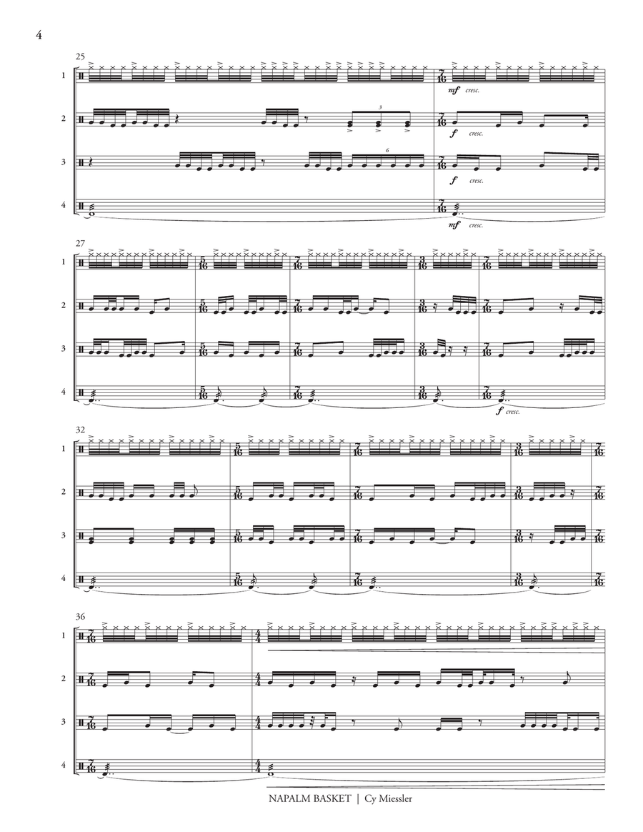 Napalm Basket Napalm Basket Percussion Ensemble scores gallery preview page 7