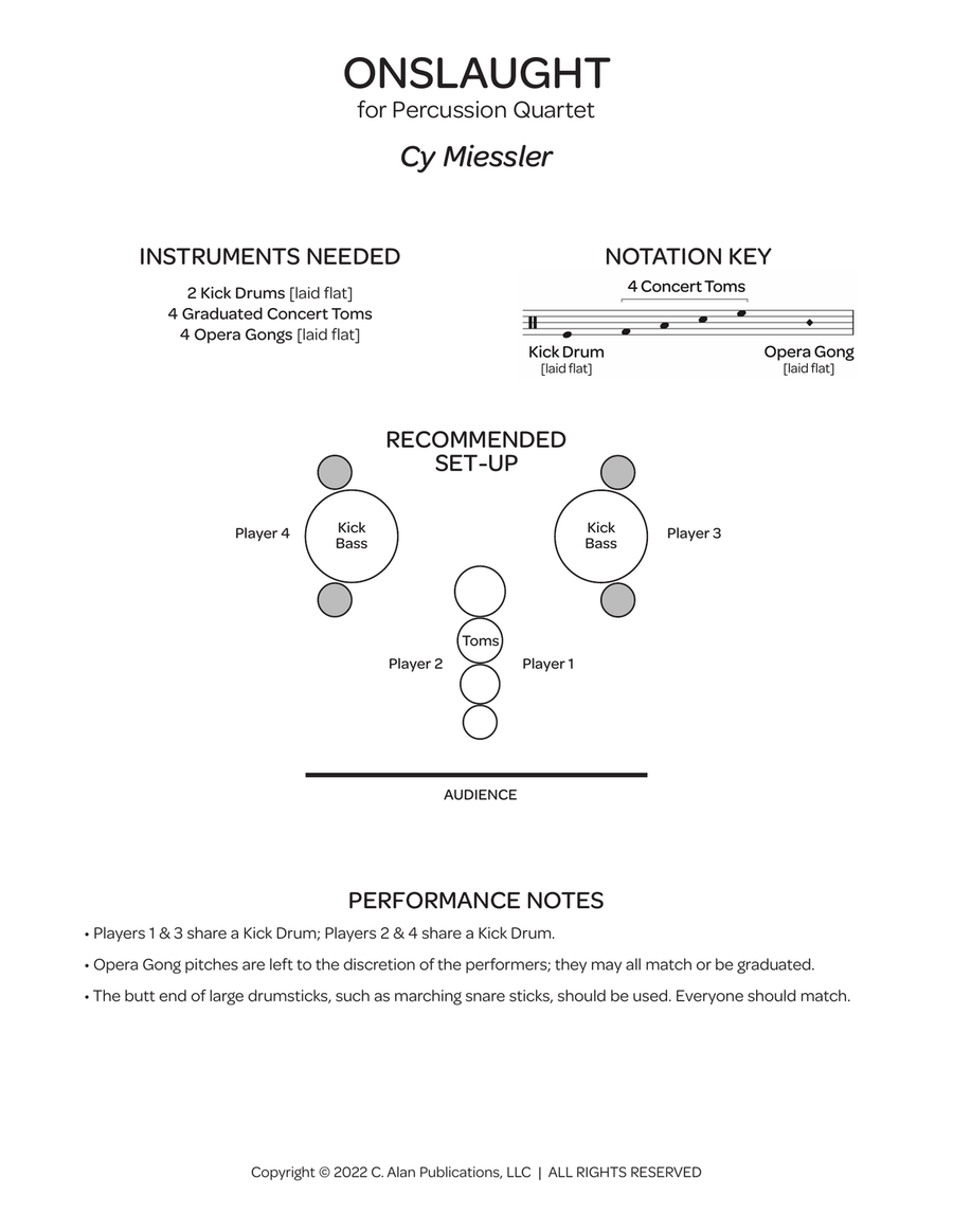 Onslaught (score only) Onslaught (score only) Percussion Ensemble scores gallery preview page 2
