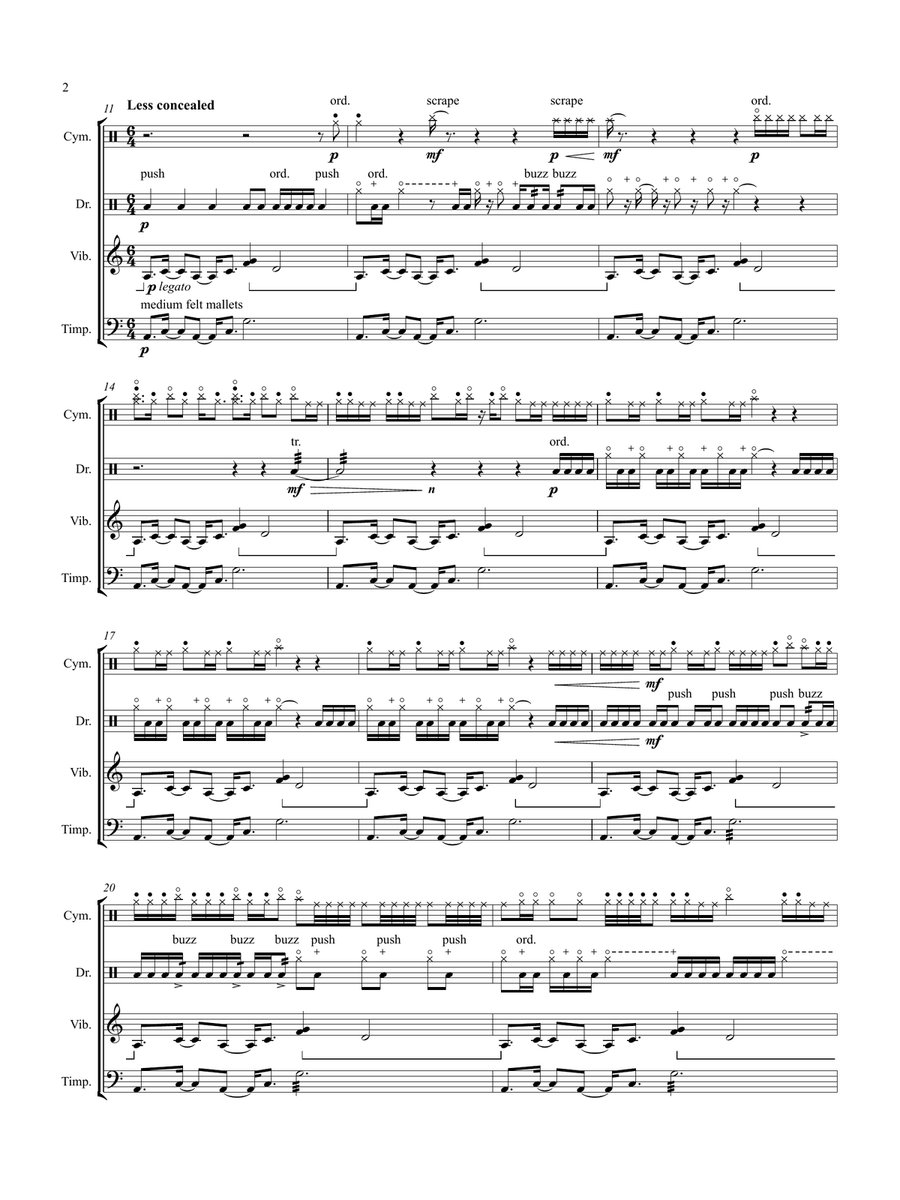 Percussion Quartet No. 2 Percussion Quartet No. 2 Percussion Ensemble scores gallery preview page 4