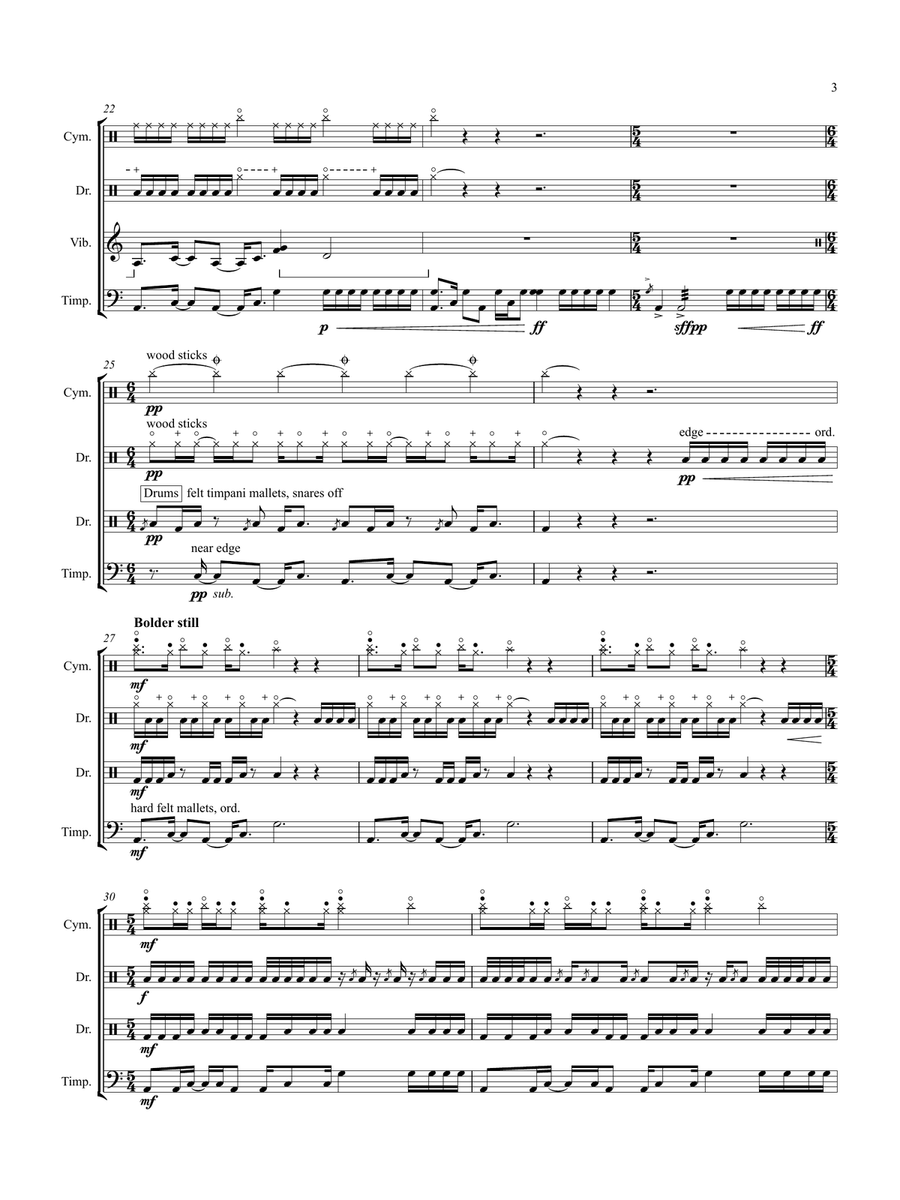 Percussion Quartet No. 2 Percussion Quartet No. 2 Percussion Ensemble scores gallery preview page 5