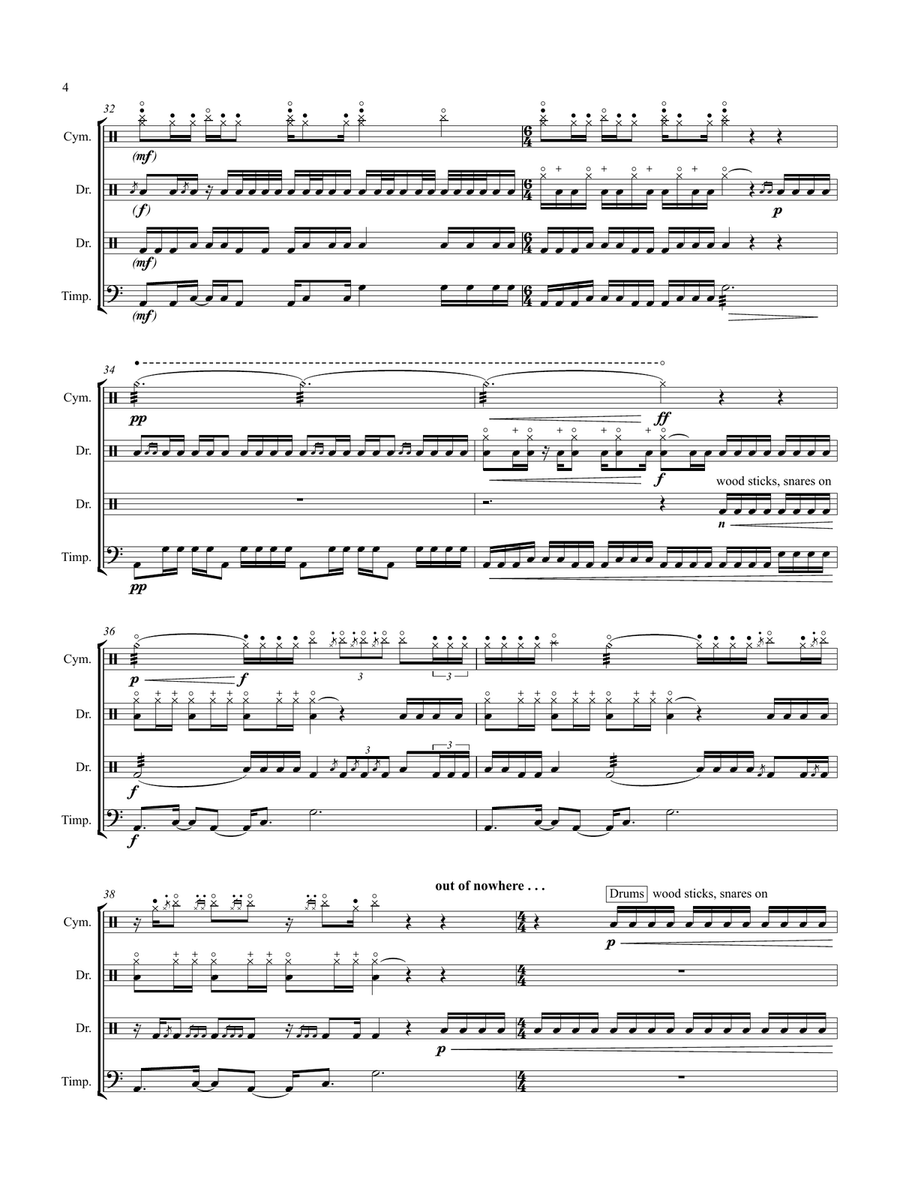 Percussion Quartet No. 2 Percussion Quartet No. 2 Percussion Ensemble scores gallery preview page 6