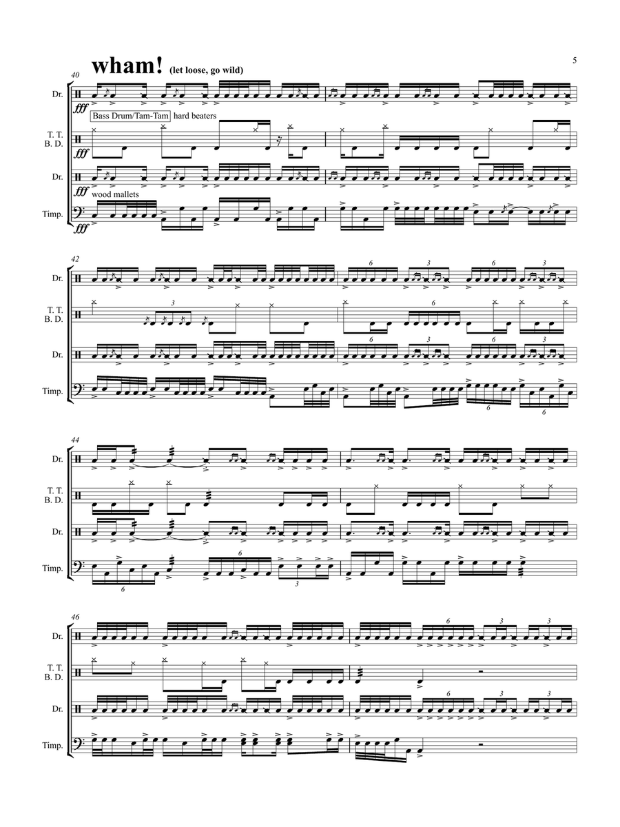 Percussion Quartet No. 2 Percussion Quartet No. 2 Percussion Ensemble scores gallery preview page 7