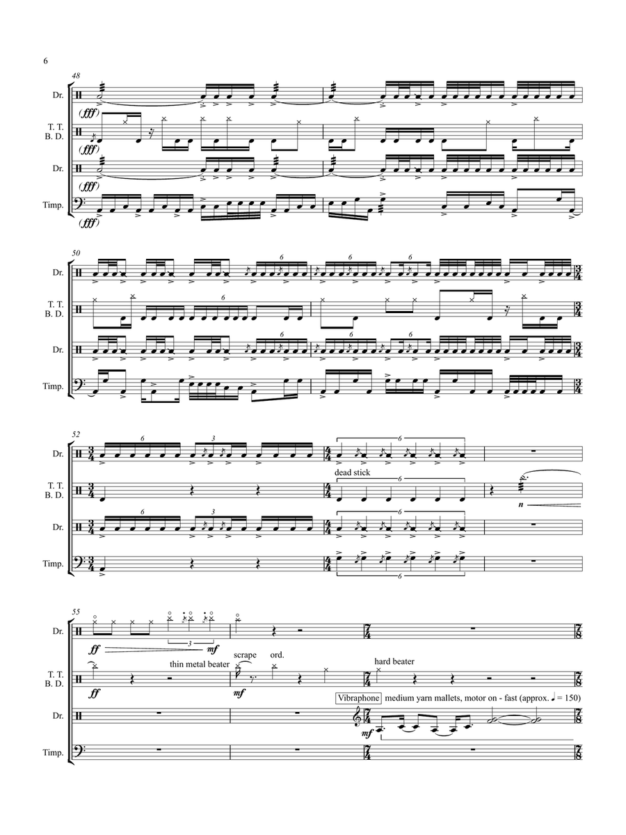 Percussion Quartet No. 2 Percussion Quartet No. 2 Percussion Ensemble scores gallery preview page 8