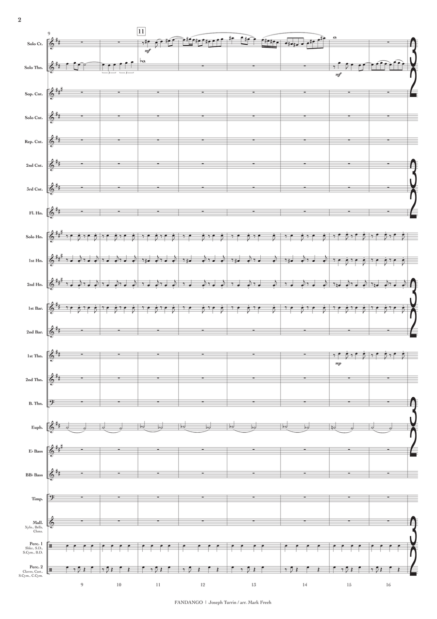 Fandango (Brass Band Set) Brass Band scores gallery preview page 3