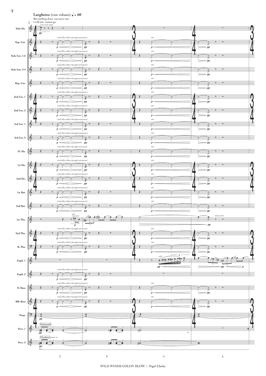 Wild Winds Coldly Blow (conductor's score) Brass Band scores gallery preview page 3