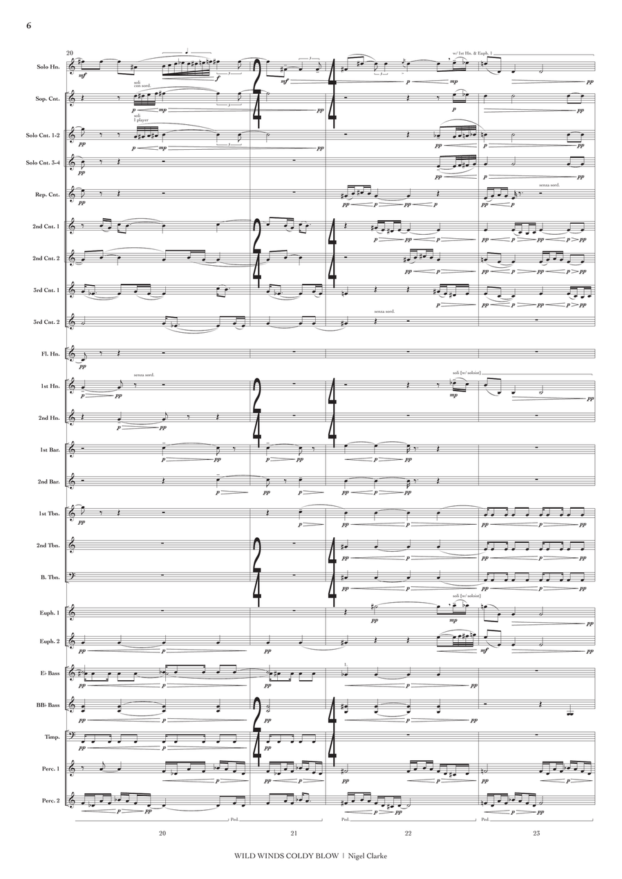 Wild Winds Coldly Blow (conductor's score) Brass Band scores gallery preview page 7